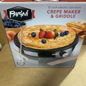 Parini Black Crepe Maker & Griddle